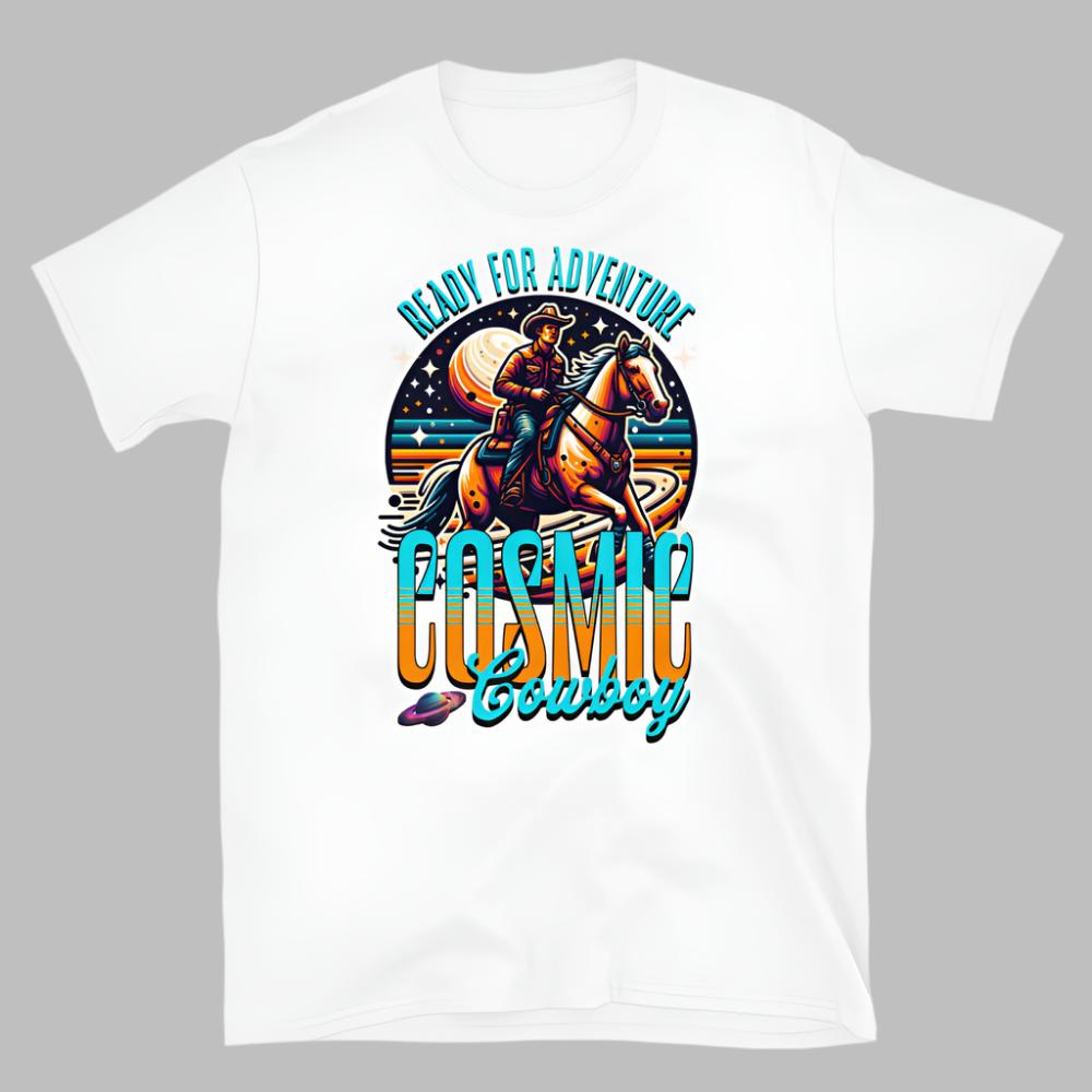 Cosmic Cowboy TShirt - White Color - https://ascensionemporium.net